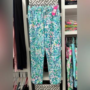 Lilly Pulitzer Emora Knit Pants in Blue Ibiza Cabana Cocktail